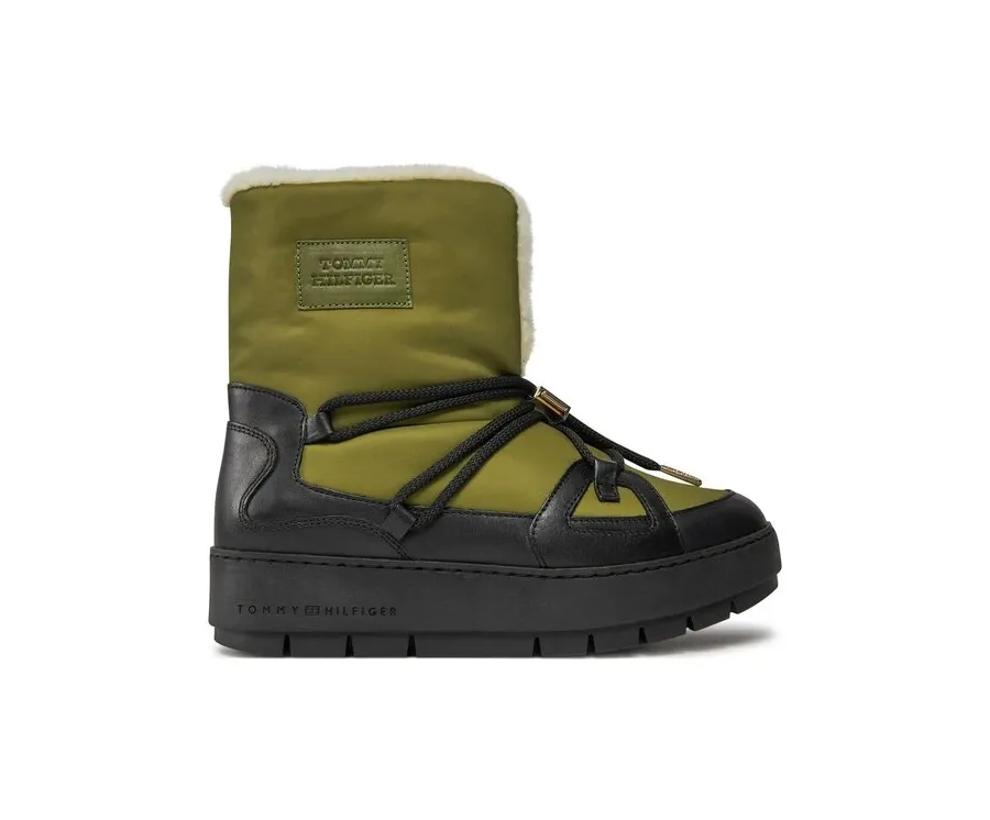 obrazek 1 Tommy Hilfiger Śniegowce Tommy Essential Snowboot FW0FW07504 Zielony