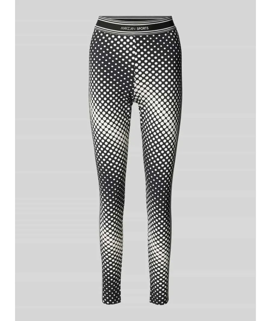 obrazek 1 Legginsy o kroju skinny fit z elastycznym pasem z logo
