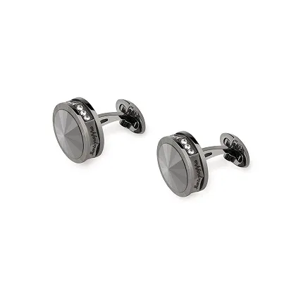 Zdjęcie Spinki do mankietów NeroUno Linea Rim Embellished / Metal