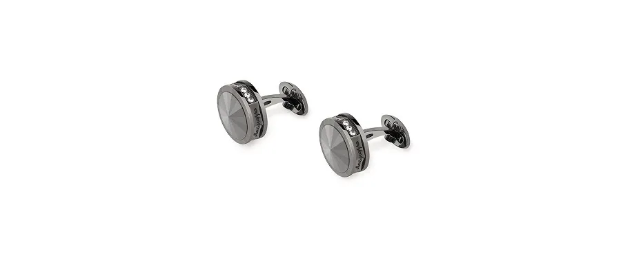 picture 1 NeroUno Linea Rim Embellished / Metal Cufflinks