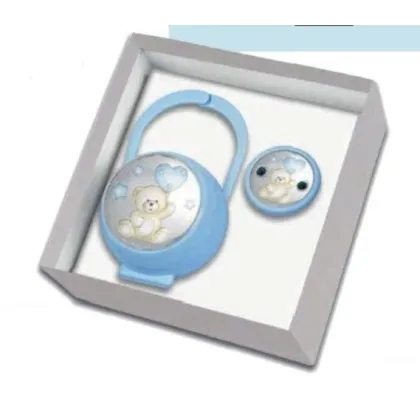 Picture Beautiful children's set - pink clip and pacifier holder