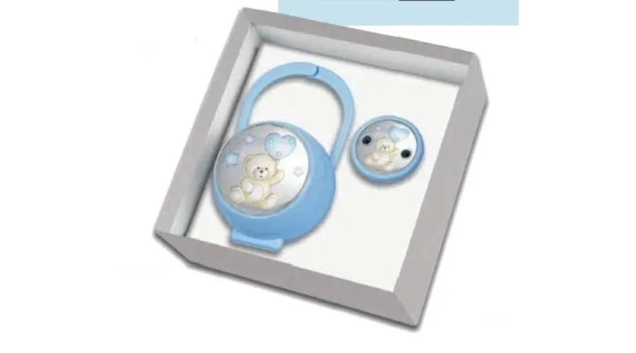 obrazek 1 Piękny dziecięcy zestaw – różowy klips i uchwyt na smoczek