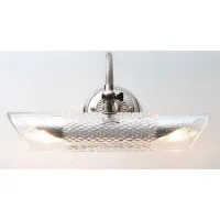 Picture Unique brass wall lamp with a transparent hand-carved Florentine crystal lampshade - Il Paralume Marina