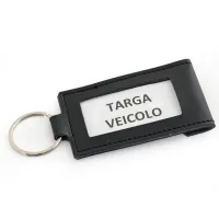 Picture Leather keychain with corporate logo