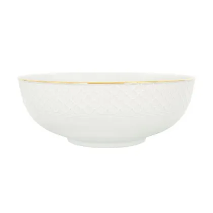 Zdjęcie Okrągła porcelanowa miska na sałatkę 25 cm Empire Gold