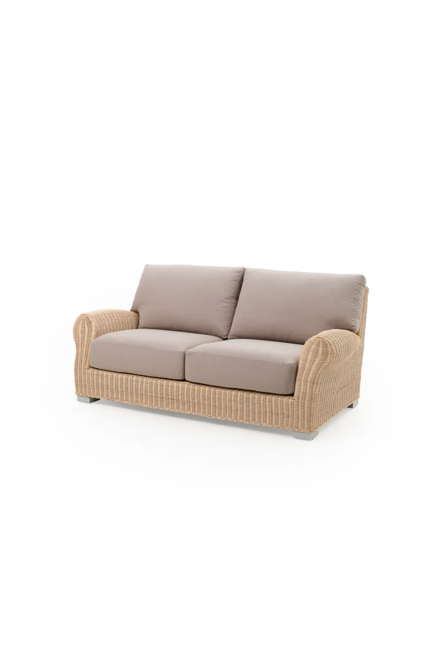 obrazek 1 Dwuosobowa sofa o strukturze drewna bukowego z ręcznie plecionej naturalnej wikliny