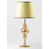 Zdjęcie Szykowna duża lampa z bursztynowego szkła Murano