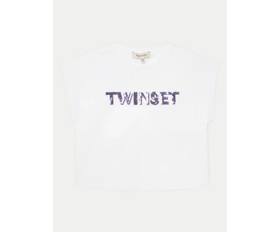obrazek 1 TWINSET T-Shirt 251GJ2537 Biały Regular Fit