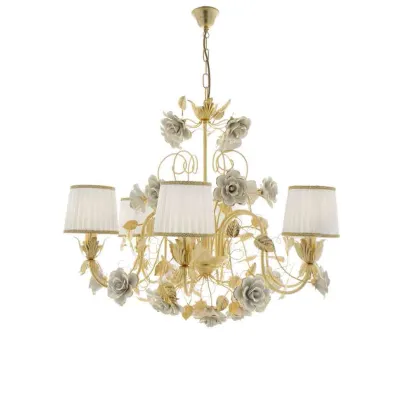 Picture Italian chandelier made of original porcelain - Napoleon