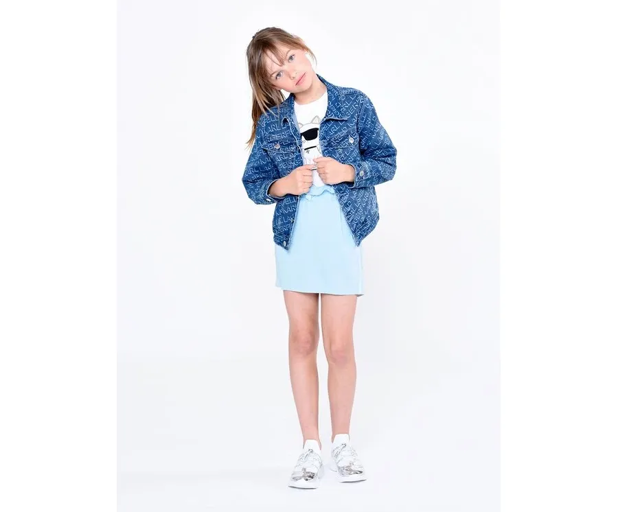 obrazek 1 Karl Lagerfeld Kids Kurtka jeansowa Z26101 S Granatowy Regular Fit