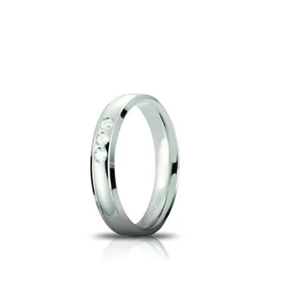 Zdjęcie Stylowa Obrączka z 3 brylantami o masie 0,09 ct i szerokości 4mm