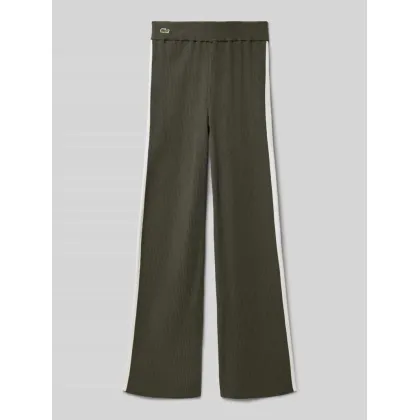 Zdjęcie Spodnie materiałowe o kroju baggy fit z mieszanki wiskozy z naszywką z logo