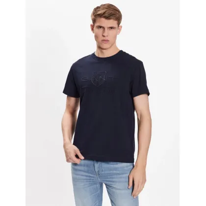 Zdjęcie Gant T-Shirt Tonal Shield 2003140 Granatowy Regular Fit