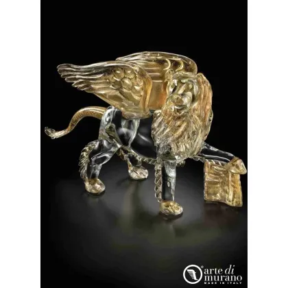 Zdjęcie Zajwiskowa figura Skrzydlaty Lew św. Marka ze szkła Murano