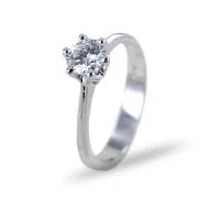 Zdjęcie Duży 6-bolcowy pierścionek Solitaire z półkaratowym diamentem