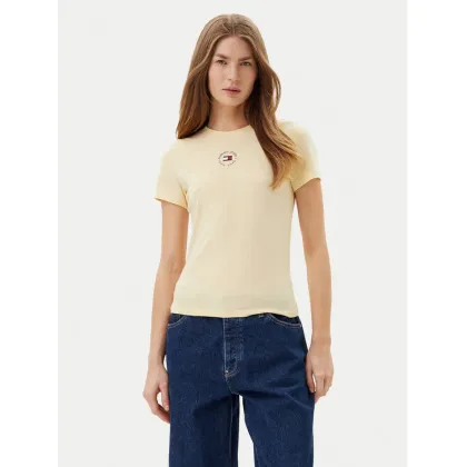 Zdjęcie Tommy Jeans T-Shirt Essential DW0DW20316 Żółty Slim Fit