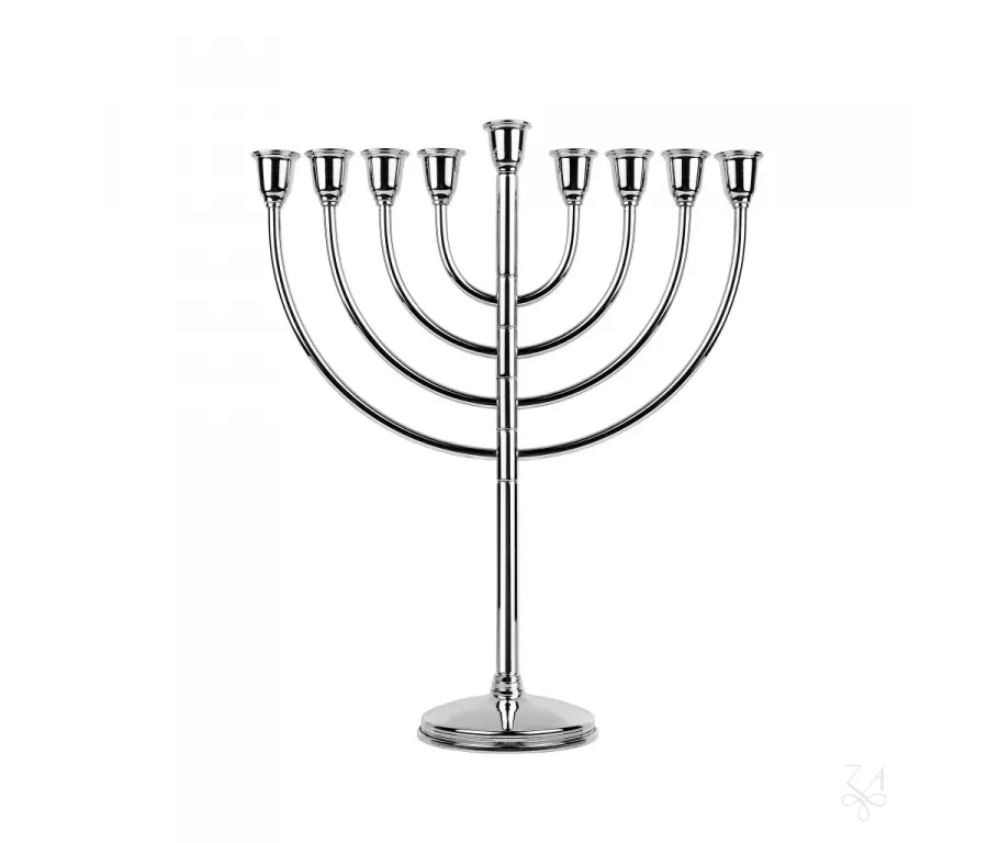 obrazek 1 Nowoczesna srebrna menora Tel Aviv - Zaramella Argenti