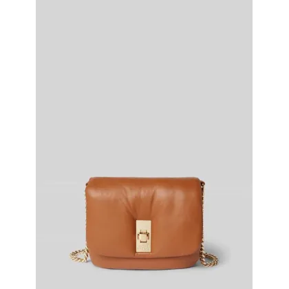 Zdjęcie Torebka na długim pasku ze skóry owczej nappa z detalem z logo