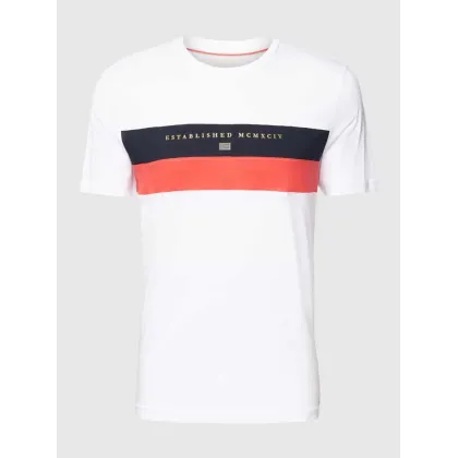 Zdjęcie T-shirt z paskami w kontrastowym kolorze