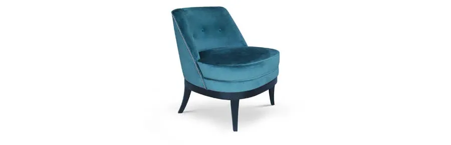 picture 1 Armchair with cotton velvet upholstery - Ottiu