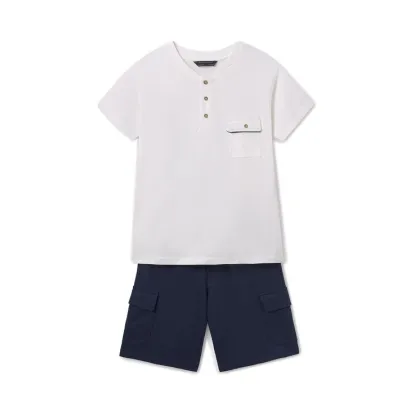 Zdjęcie Mayoral Komplet t-shirt i spodenki 6676 Granatowy Regular Fit