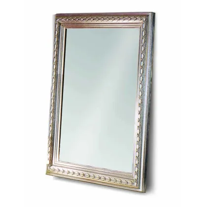 Zdjęcie Luksusowe małe antyczne lustro z rzeźbioną ramą