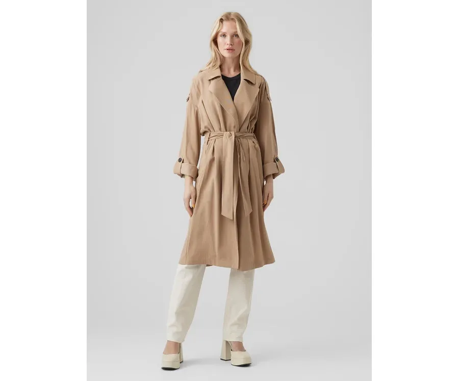 obrazek 1 Vero Moda Trencz Bella 10252979 Beżowy Relaxed Fit