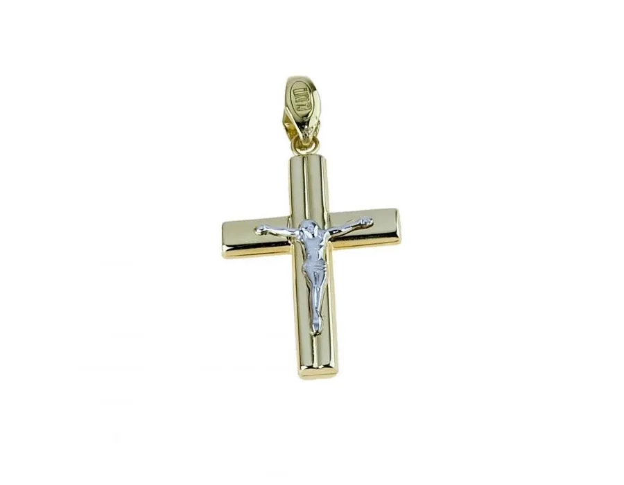 obrazek 1 Klasyczny złoty krzyż dla mężczyzn 33x24mm