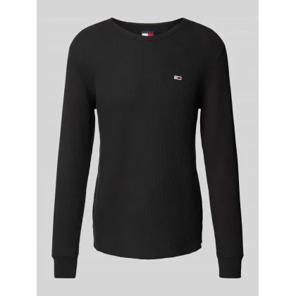 Zdjęcie Bluzka o kroju slim fit z długim rękawem i wyhaftowanym logo