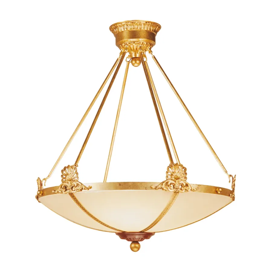 obrazek 1 Mosiężna lampa wisząca H.68xL.58xP.25 cm