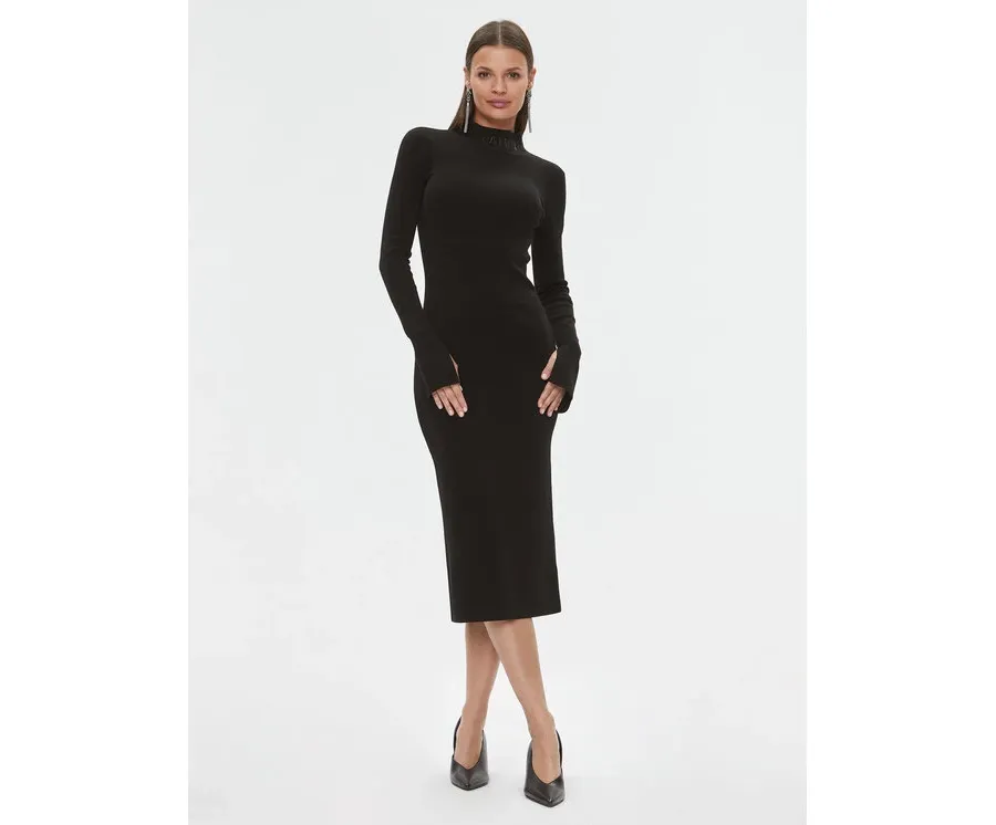obrazek 1 Patrizia Pepe Sukienka dzianinowa 2A2612/K002-K103 Czarny Slim Fit