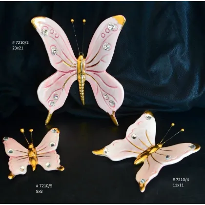 Picture A wonderful ceramic butterfly decorated with crystals and gold