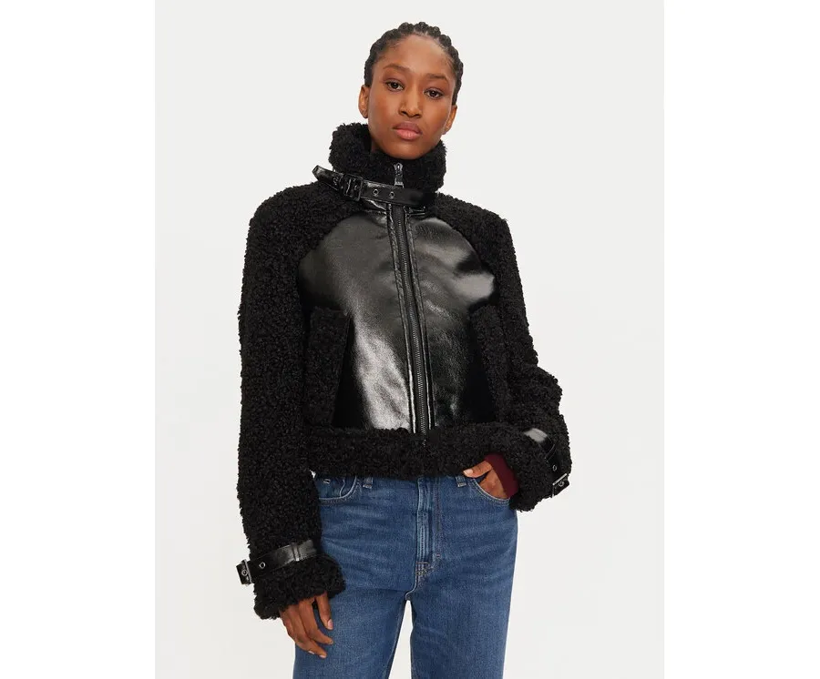 obrazek 1 KARL LAGERFELD Kurtka z imitacji skóry 246W1507 Czarny Regular Fit