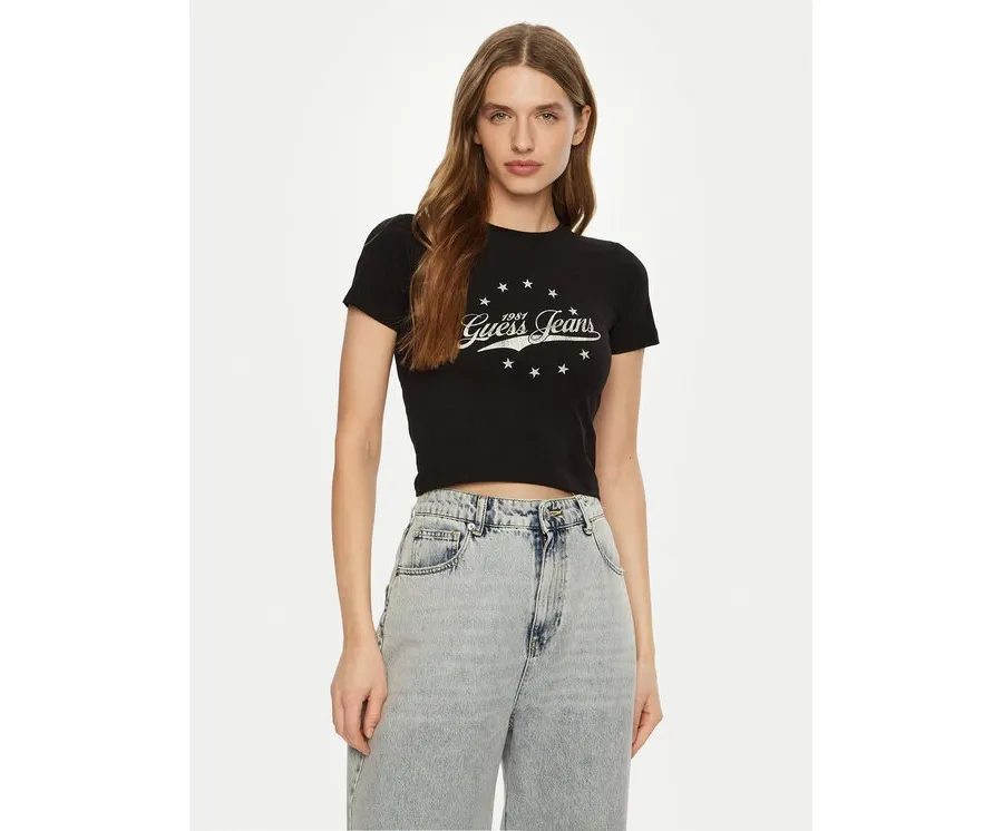 obrazek 1 Guess Jeans T-Shirt W5RI59 J1314 Czarny Regular Fit
