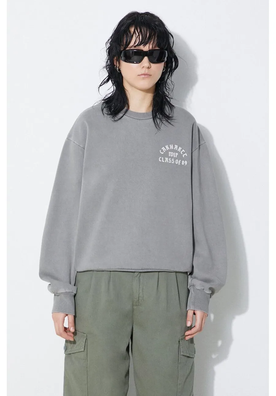 obrazek 1 Carhartt WIP bluza Class of 89 Sweat damska kolor szary gładka I033236.23RGD