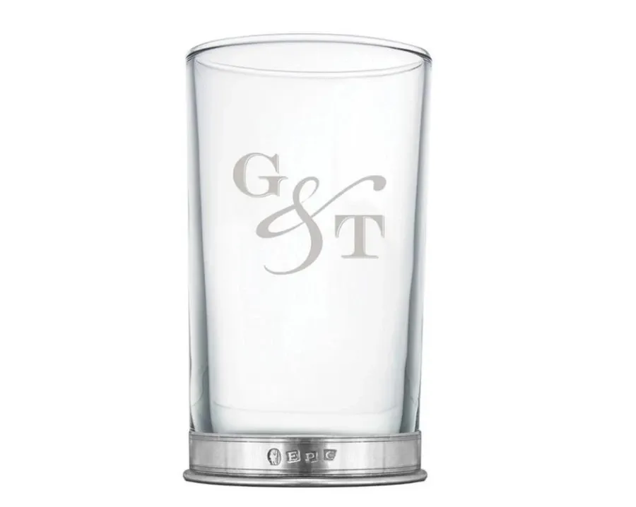 obrazek 1 Szklanka do ginu Highball „G & T” z cynową podstawą