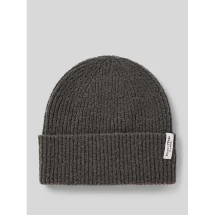 Zdjęcie Czapka beanie z żywą wełną i efektem prążkowania