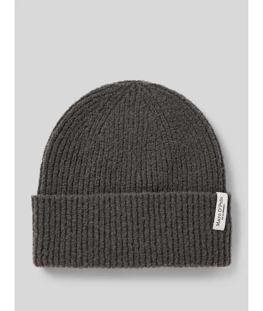obrazek 1 Czapka beanie z żywą wełną i efektem prążkowania