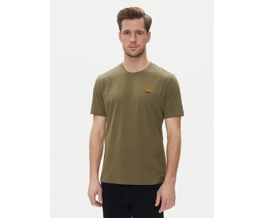 obrazek 1 Aeronautica Militare T-Shirt 251TS1580J372 Khaki Regular Fit