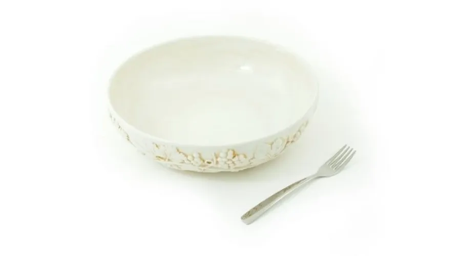 obrazek 2 Duża ceramiczna miska zdobiona winogronami w kolorze kości słoniowej - Le Ceramiche