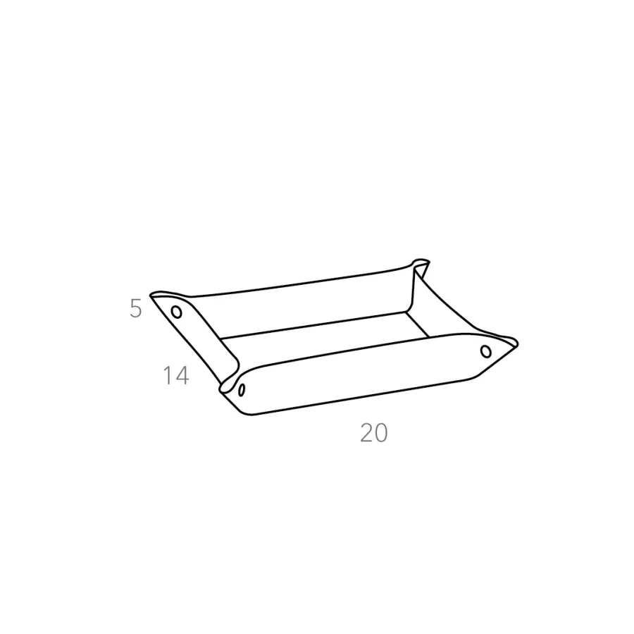 obrazek 2 Stylowa tacka na drobiazgi w kolorze czekoladowym wykonana ze skóry