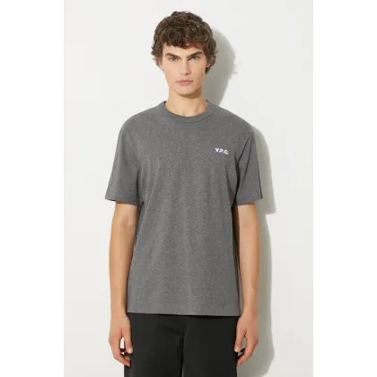 Zdjęcie A.P.C. t-shirt bawełniany t-shirt boxy petit vpc męski kolor szary melanżowy COHBQ.H26391