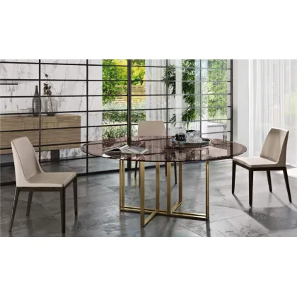 Zdjęcie Luksusowy włoski mebel w stylu współczesnym - okrągły stół do salonu i jadalni