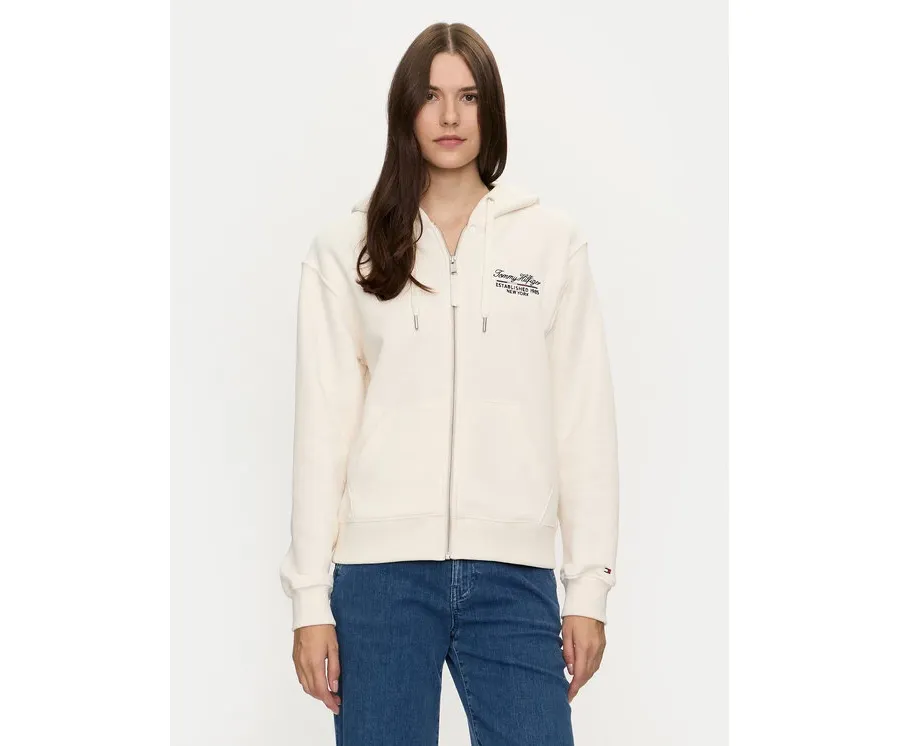 obrazek 1 Tommy Hilfiger Bluza WW0WW43572 Écru Regular Fit