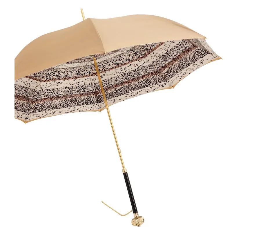 obrazek 8 Klasyczny parasol damski w kolorze beżowym – Pasotti