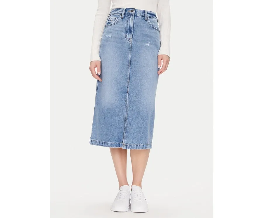 obrazek 1 Tommy Jeans Spódnica jeansowa Claire Midi Skirt Bi8036 DW0DW21292 Niebieski Regular Fit