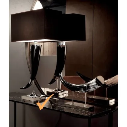 Picture An exceptionally luxurious lamp made of antlers and nickel-plated brass