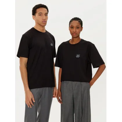 Zdjęcie Filling Pieces T-Shirt Unisex Embroidered Knot 7449986 Czarny Regular Fit