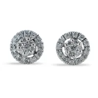 Picture Italian spotlight effect earrings with diamonds