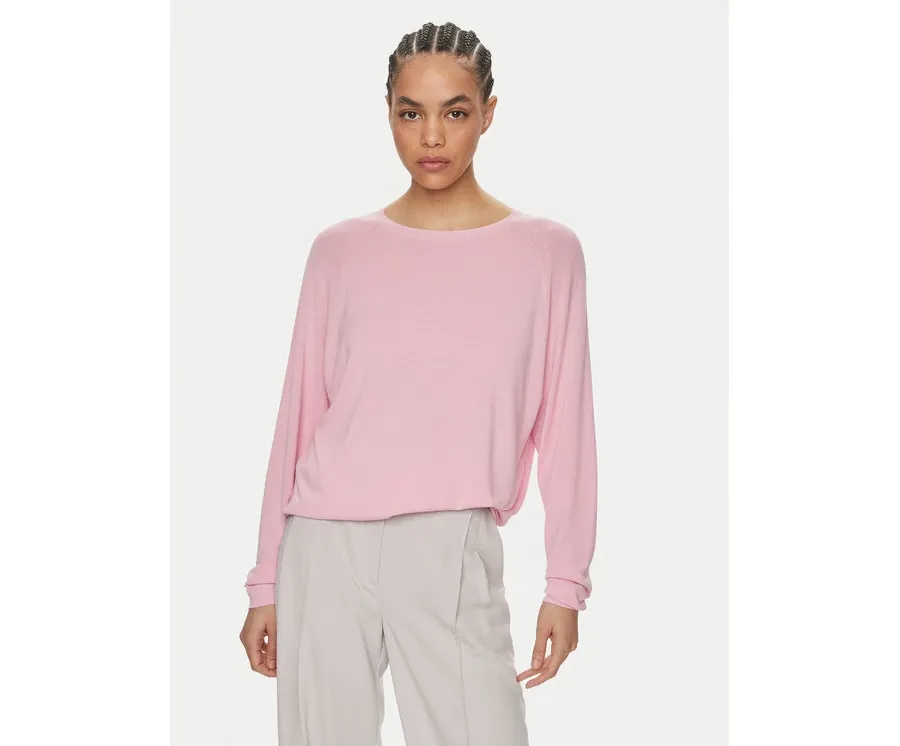 obrazek 1 Kontatto Sweter 3M2020C Różowy Relaxed Fit